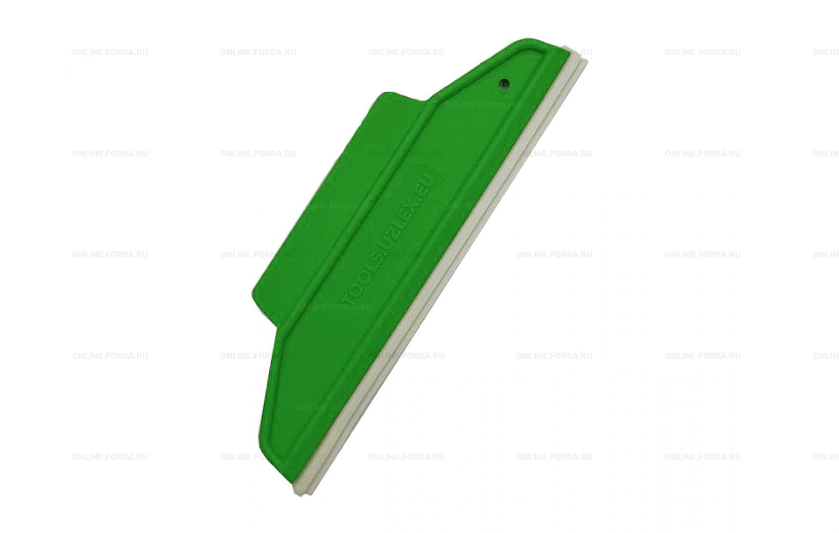 Шпатель с резиновой вставкой зеленый мягкий 2 в 1, 195*60 мм