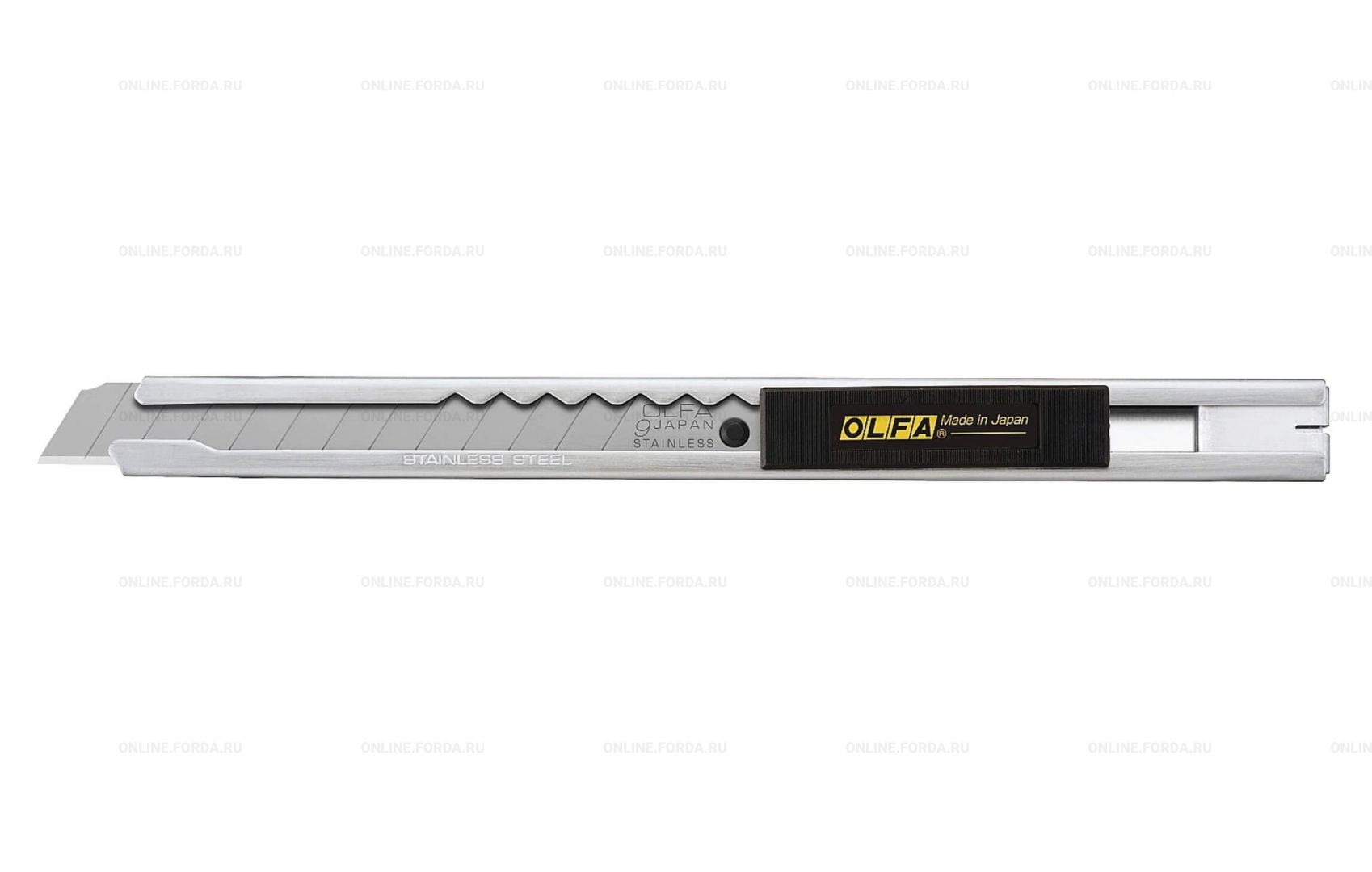 OL-SVR-1 Нож OLFA c выдвижным лезвием и корпусом из нержавеющей стали, 9мм