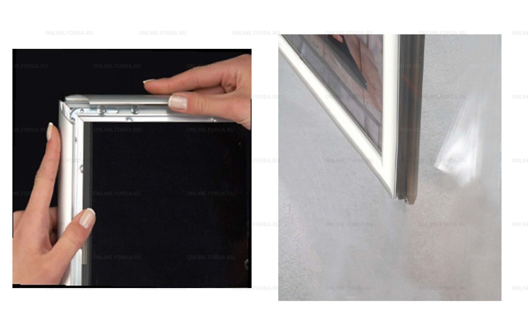 Декоративная алюминиевая клик рамка WINDOW FRAME