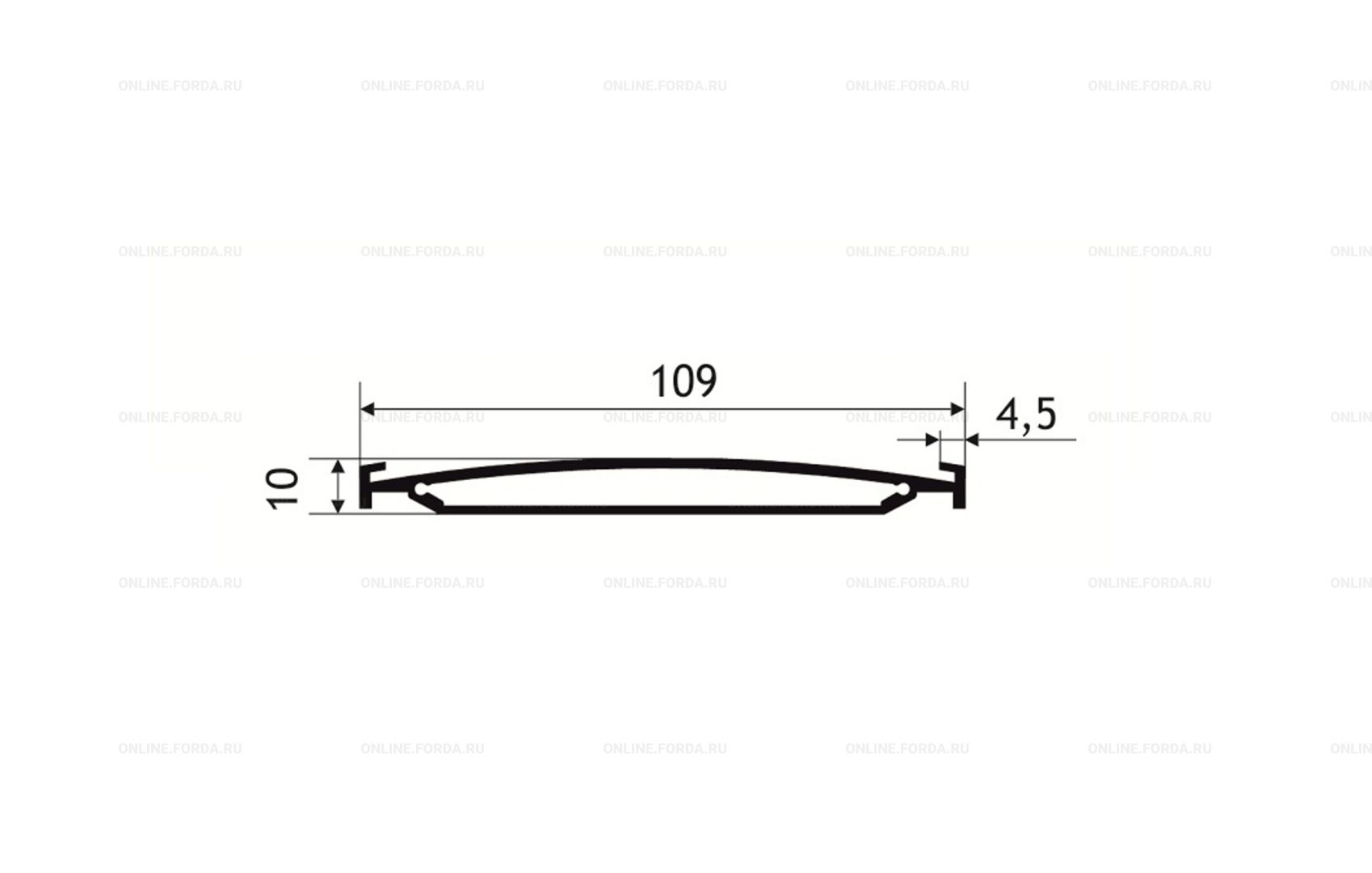 Профиль табличный 109 мм (вставка DIN A6 (105 мм)