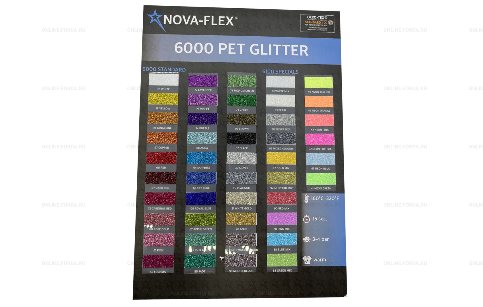 NOVA-FLEX 6000 PET GLITTER STANDARD 6100 PET GLITTER SPECIALS